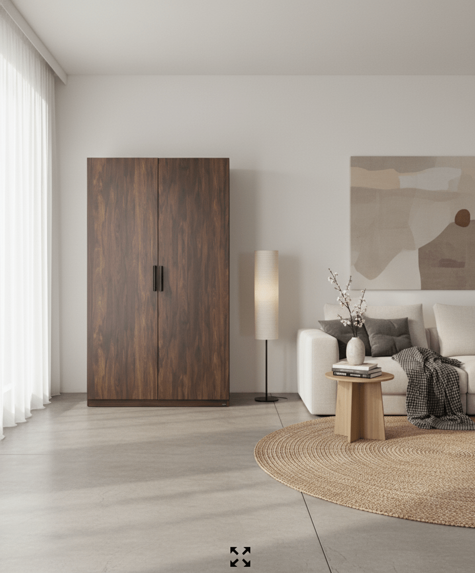 Koster Brown Wooden Wardrobe - Altera
