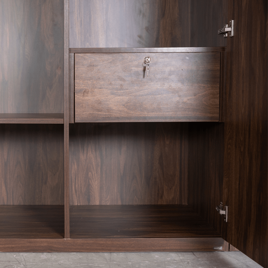Koster Brown Wooden Wardrobe - Altera
