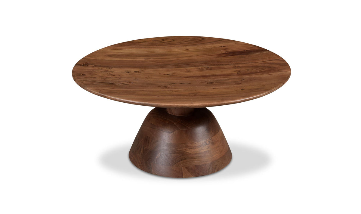 Narbonne Coffee Table in Dark Brown — three-quarter view