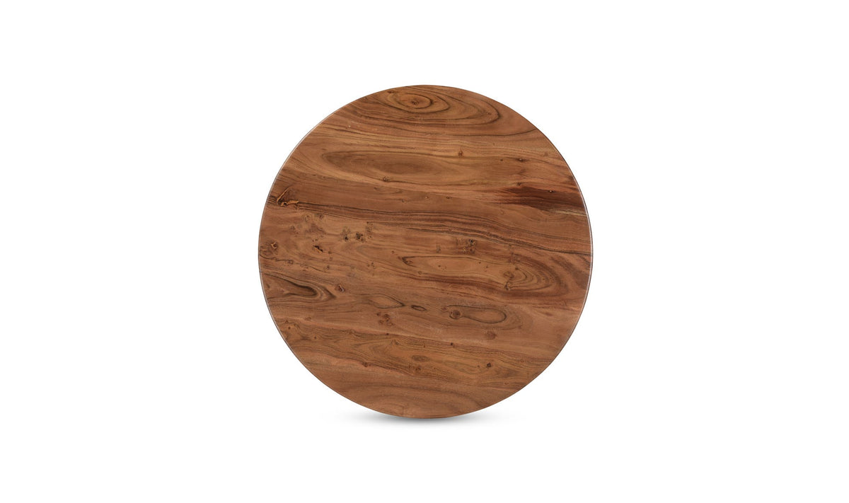 Narbonne Coffee Table in Dark Brown — acacia wood detail