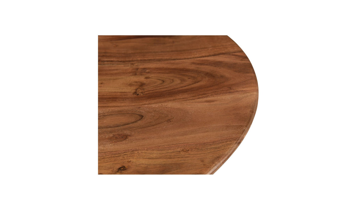 Narbonne Coffee Table in Dark Brown — acacia wood detail
