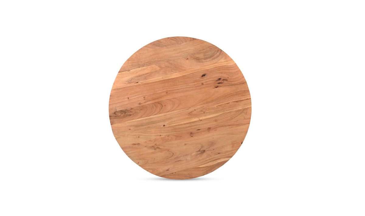 Emden Coffee Table in Natural — solid acacia wood detail