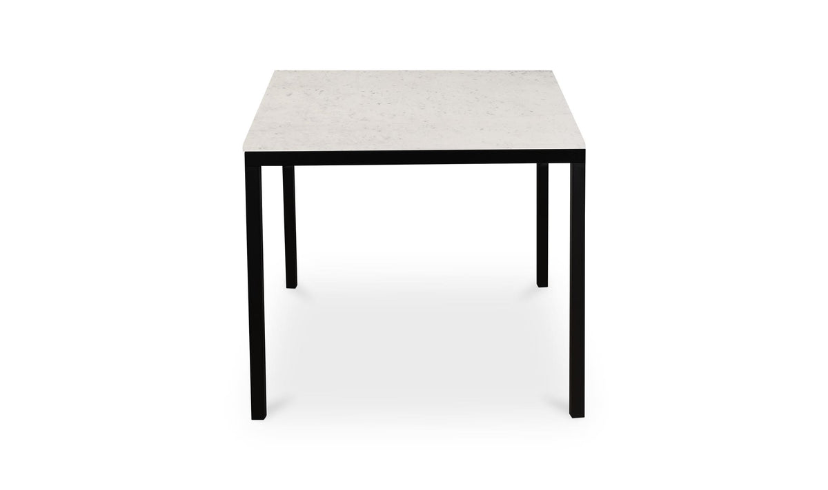 Perth Marble Dining Table in White, marble detail