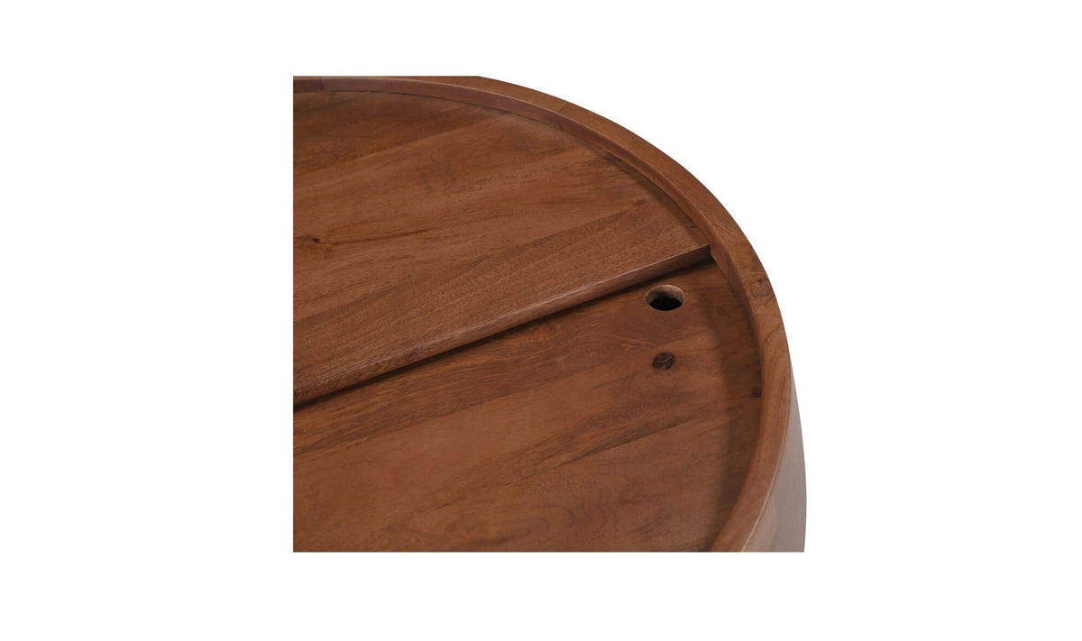 Wexham Storage Coffee Table in Natural — mango wood detail
