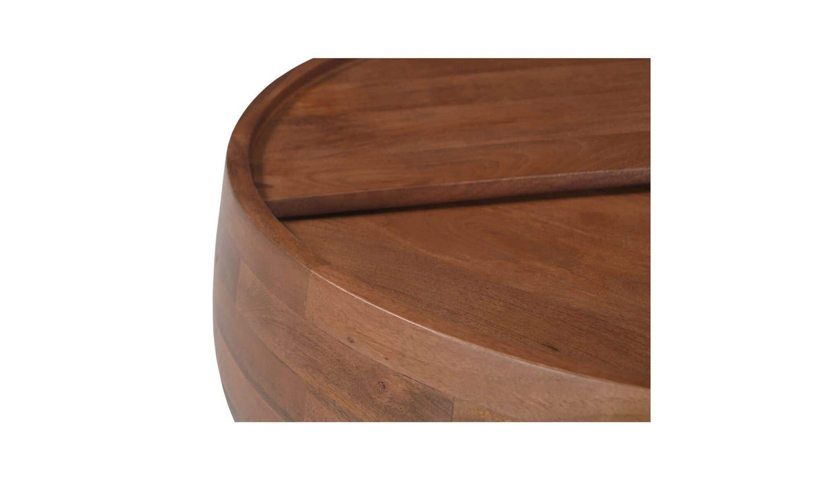 Wexham Storage Coffee Table in Natural — mango wood detail