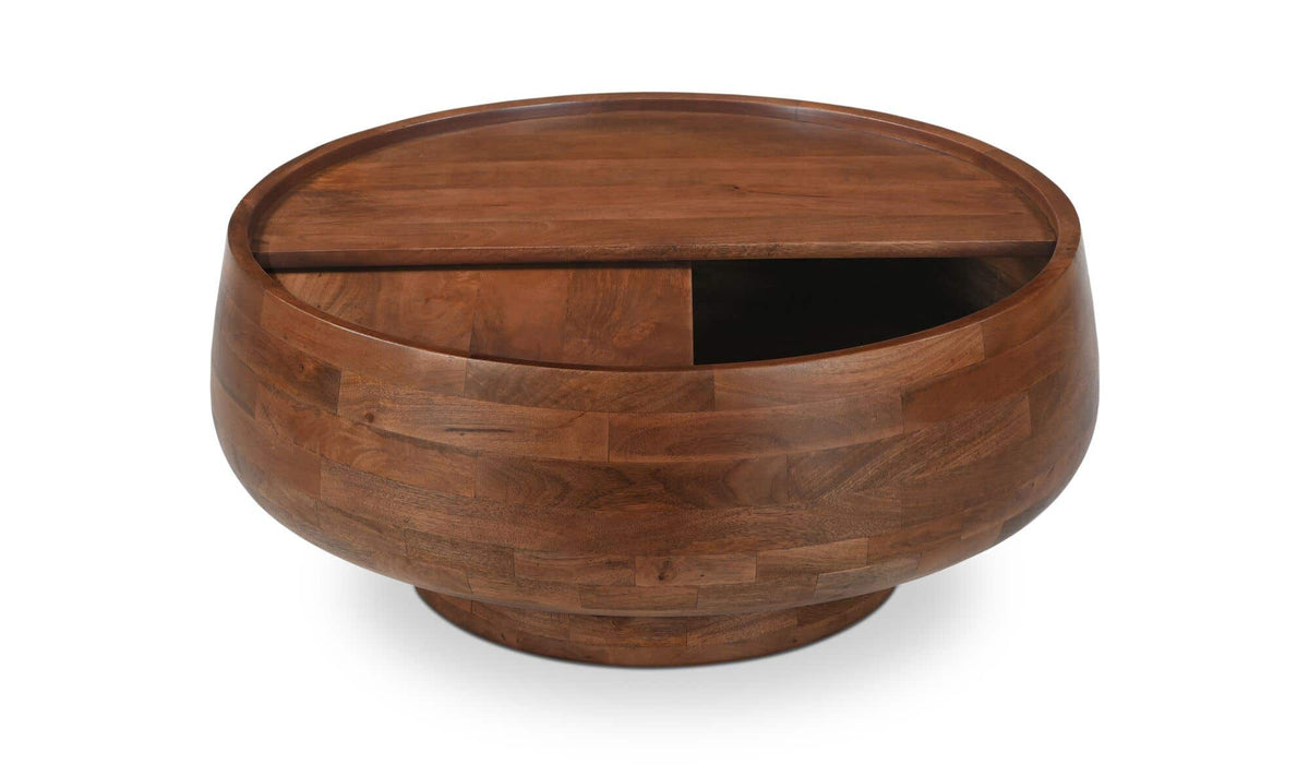 Wexham Storage Coffee Table in Natural — mango wood detail