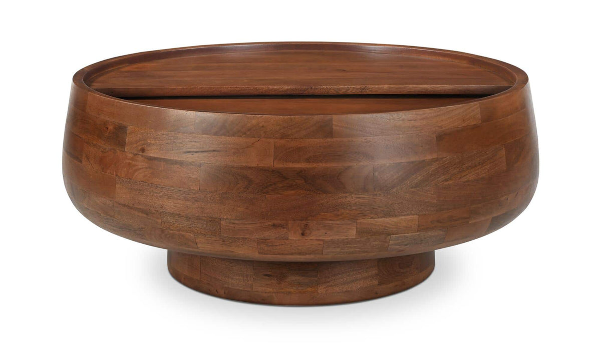Wexham Storage Coffee Table in Natural — mango wood detail