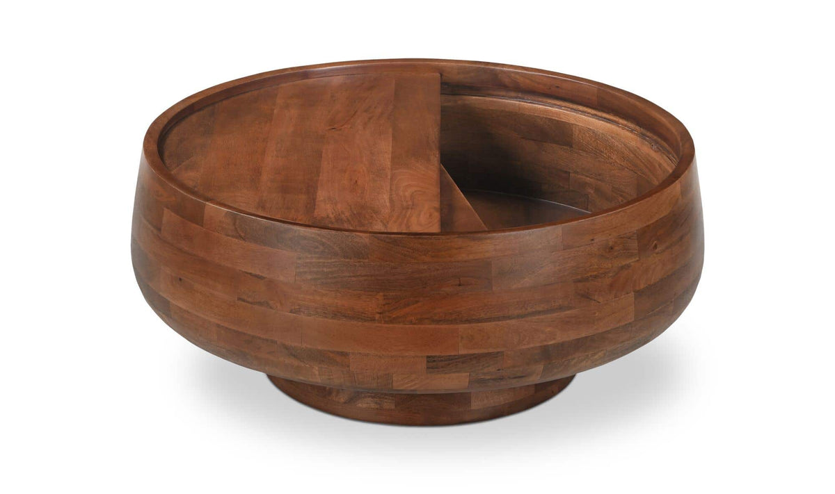 Wexham Storage Coffee Table in Natural — side profile