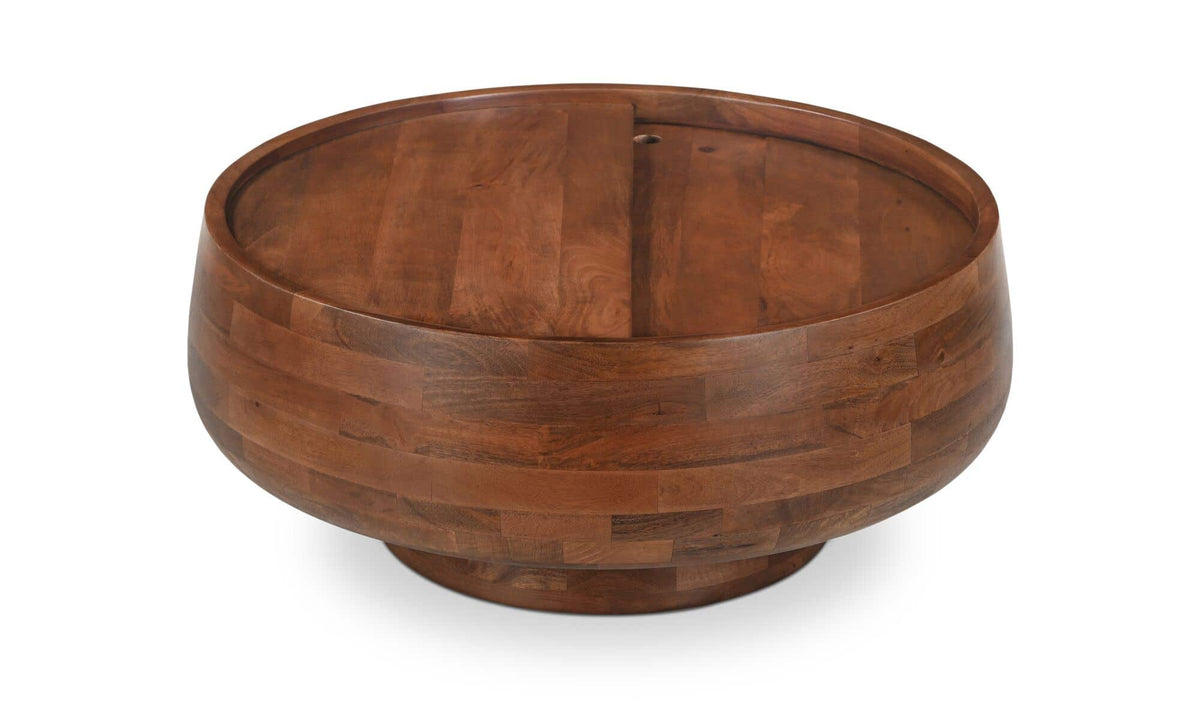 Wexham Storage Coffee Table in Natural — side profile