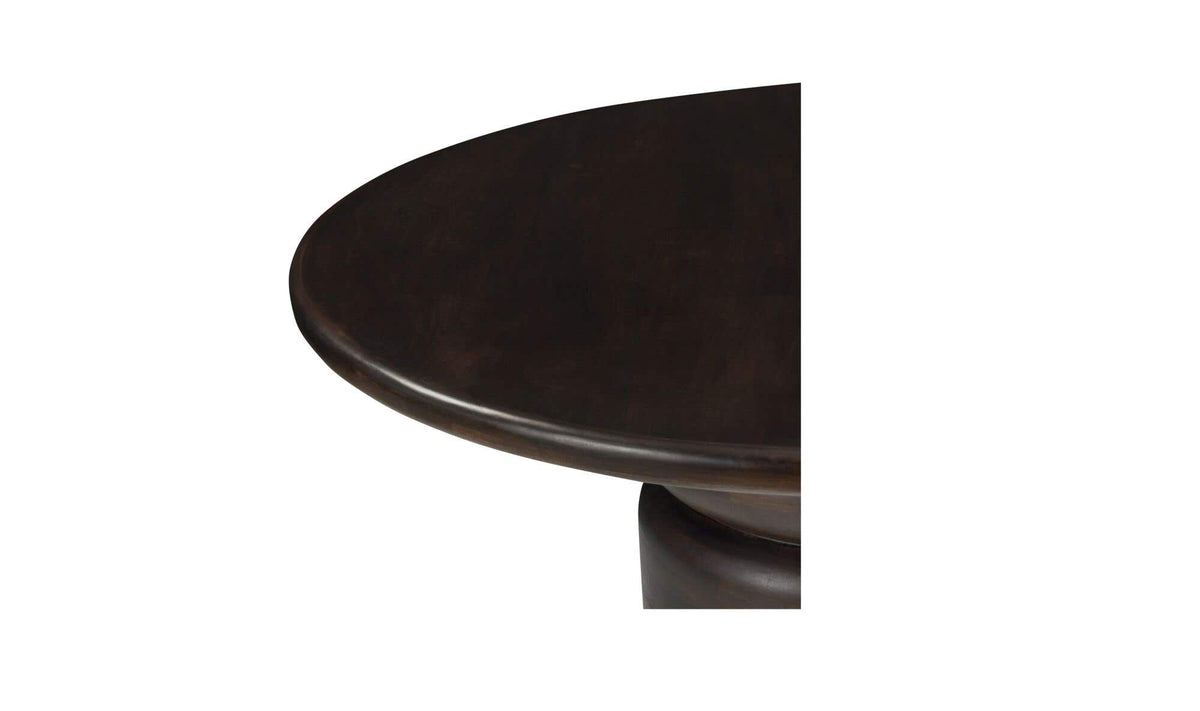 Modica Dining Table in Brown, mango wood detail