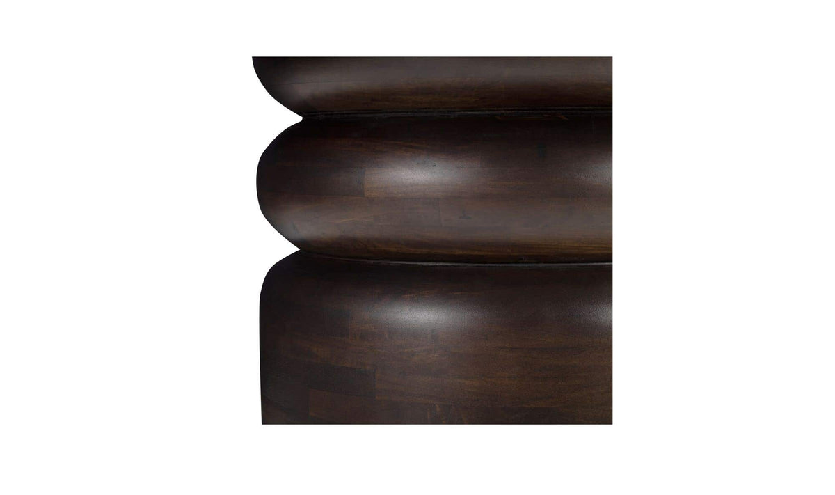 Modica Dining Table in Brown, mango wood detail, view 2