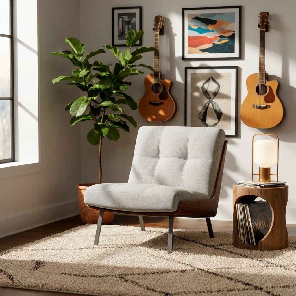 Kyler Mid - Century Modern Slipper Chair - Altera