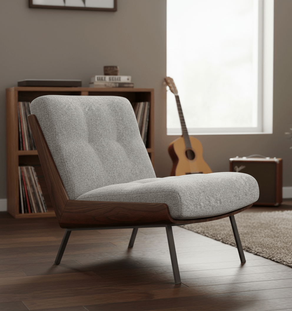 Kyler Mid - Century Modern Slipper Chair - Altera