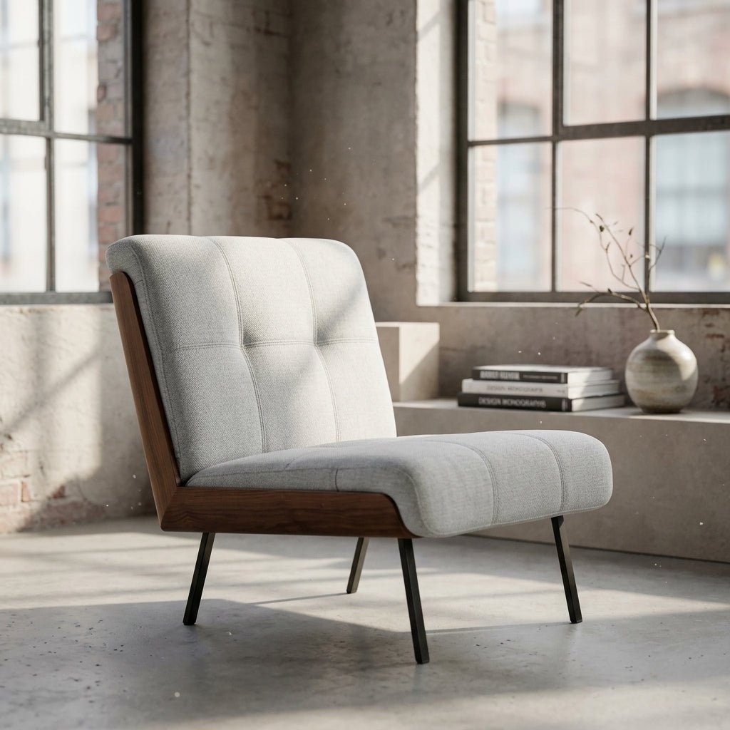 Kyler Mid - Century Modern Slipper Chair - Altera