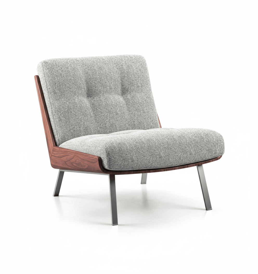 Kyler Mid - Century Modern Slipper Chair - Altera