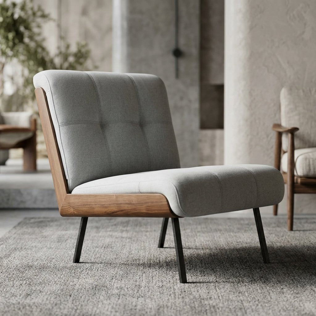 Kyler Mid - Century Modern Slipper Chair - Altera