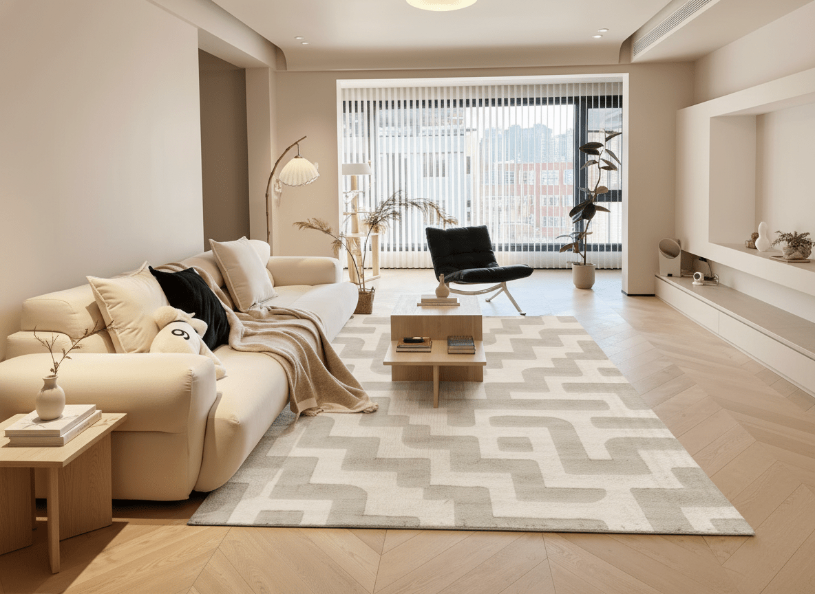 Labyrinth Milk Silk Carpet - Altera