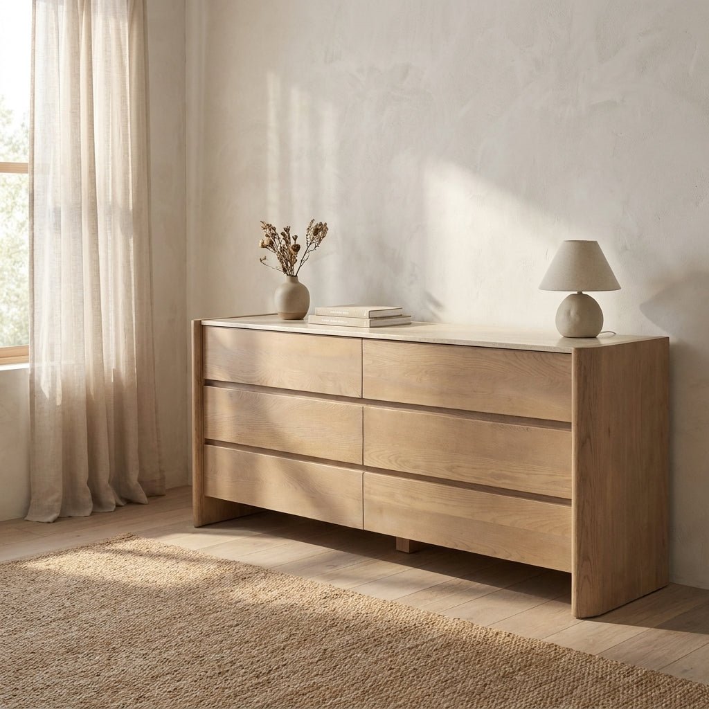 Larsson 6 Drawer Dresser Natural - Altera