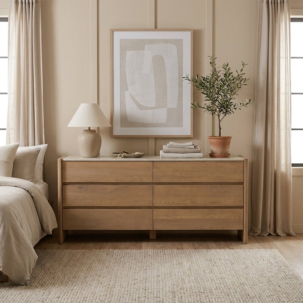 Larsson 6 Drawer Dresser Natural - Altera