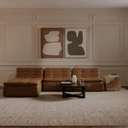 Lavenham Armless Modular Leather Sofa - Altera
