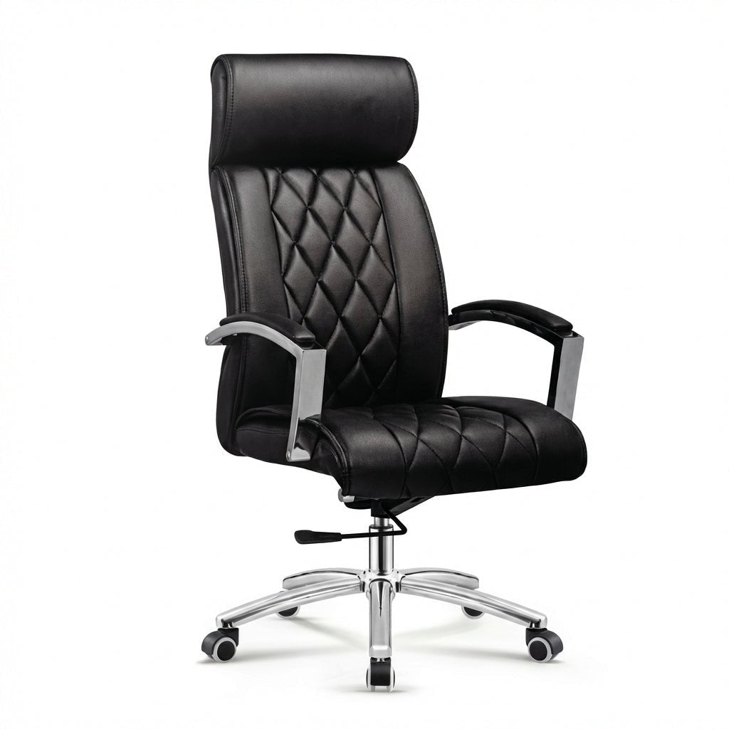 Lecce Diamond - Quilted Premium Leather Office Chair - Altera