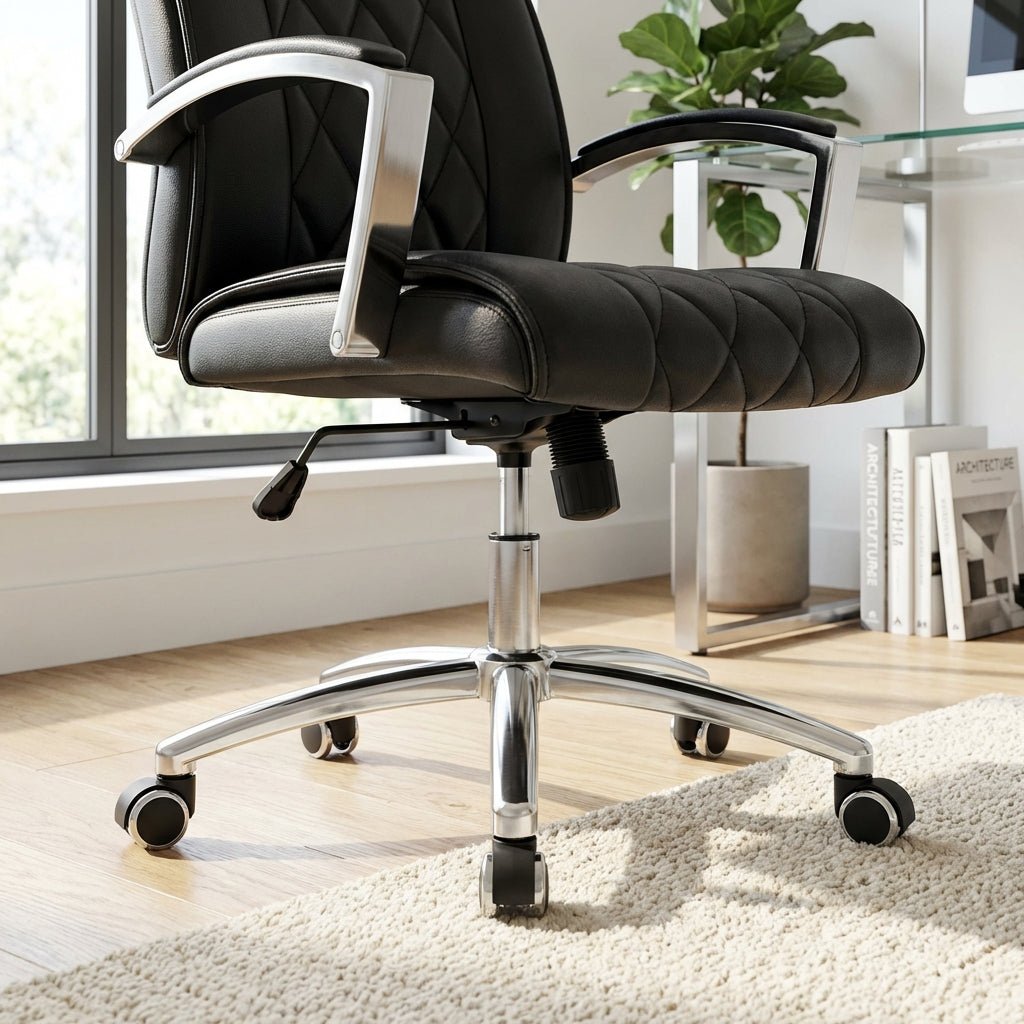 Lecce Diamond - Quilted Premium Leather Office Chair - Altera