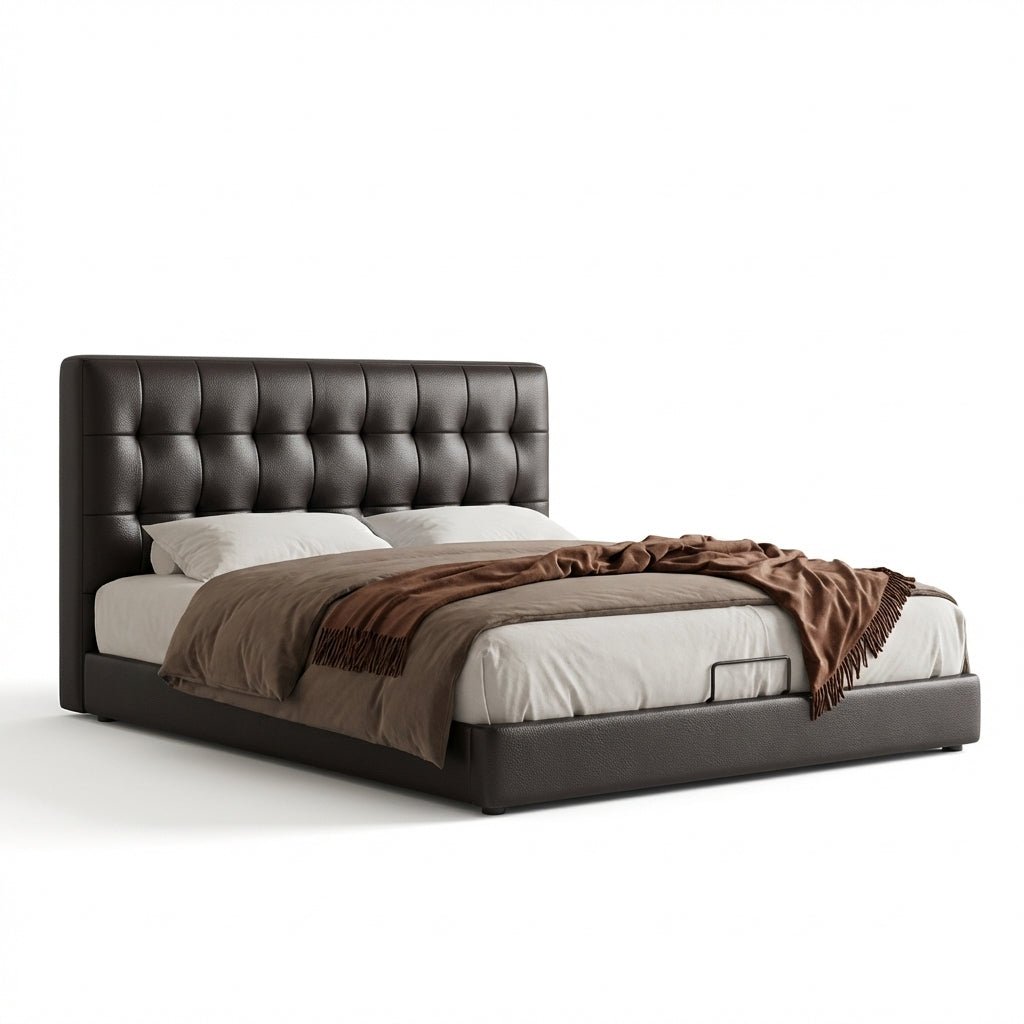 Leo Contemporary Eco - Leather Platform Bed - Altera