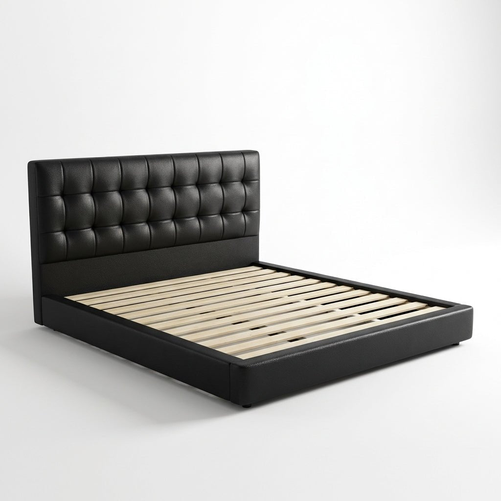 Leo Contemporary Eco - Leather Platform Bed - Altera