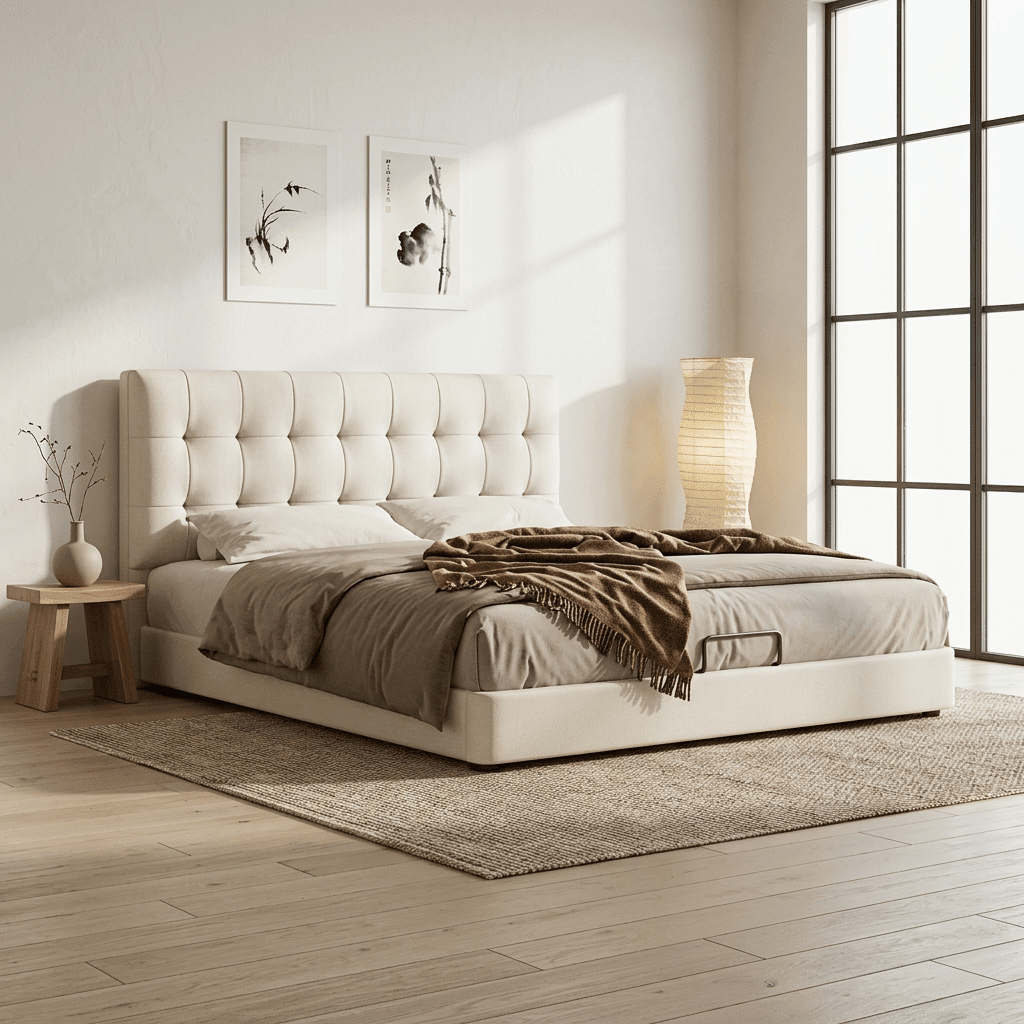 Leo Contemporary Eco - Leather Platform Bed - Altera