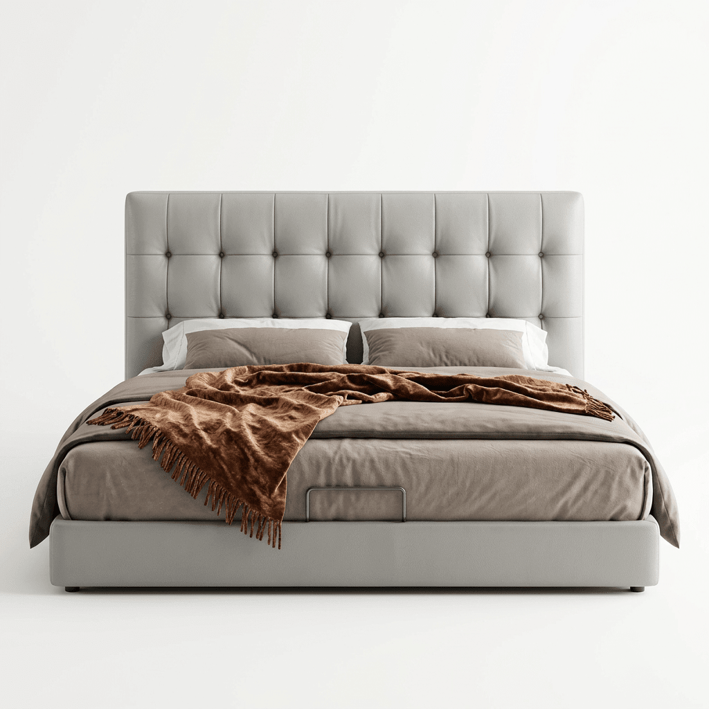 Leo Contemporary Eco - Leather Platform Bed - Altera