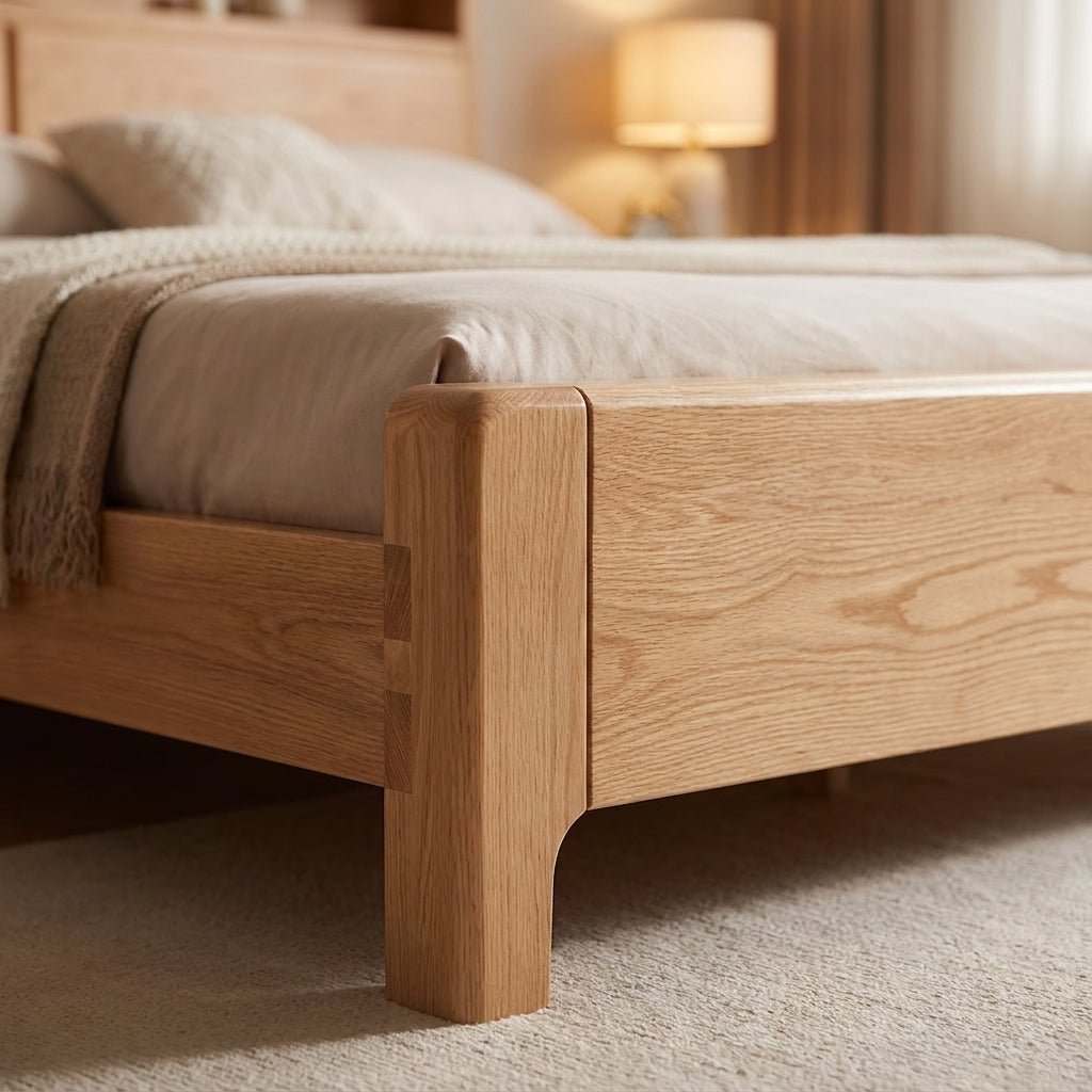 Liam Natural Wood Crafted Bed - Altera