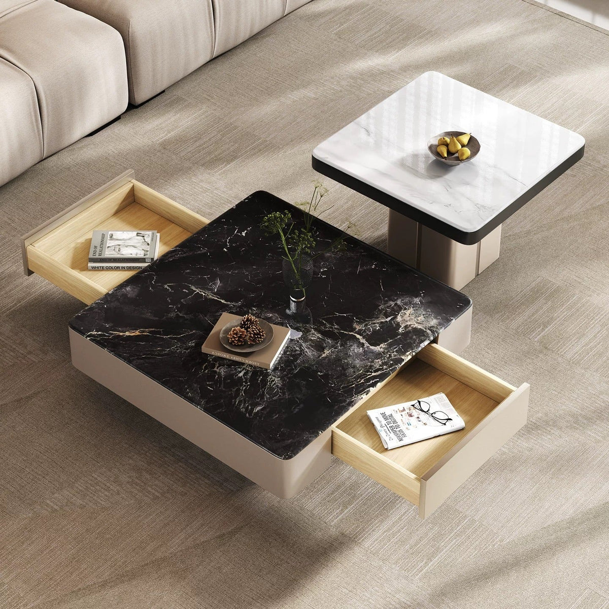Livorno Coffee Table & Side Table - Altera