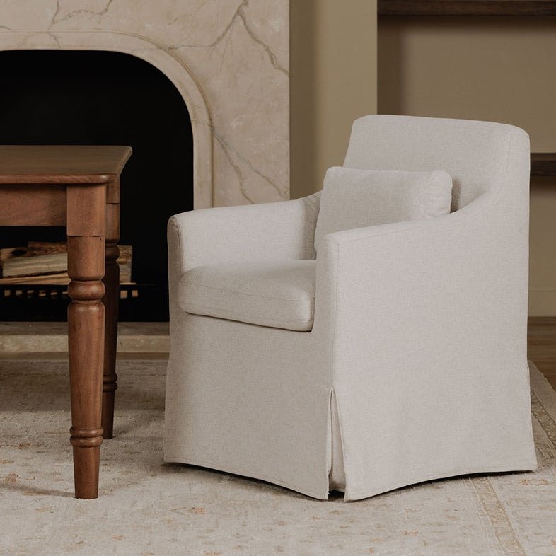 Lorna Slipcover Dining Chair Beige - Altera