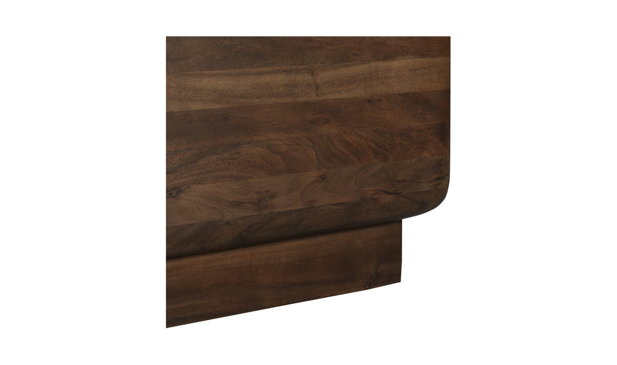 Epping Side Table in Dark Brown — acacia wood detail