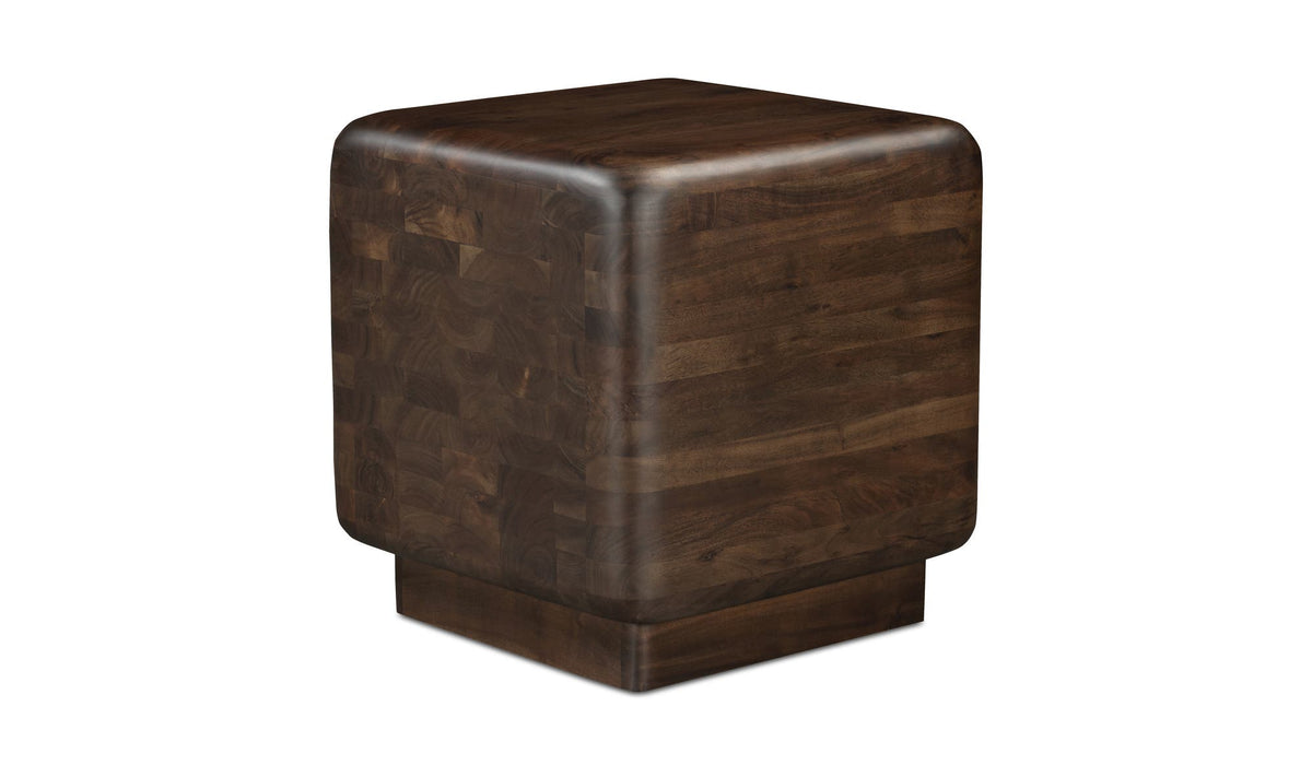 Epping Side Table in Dark Brown — back view