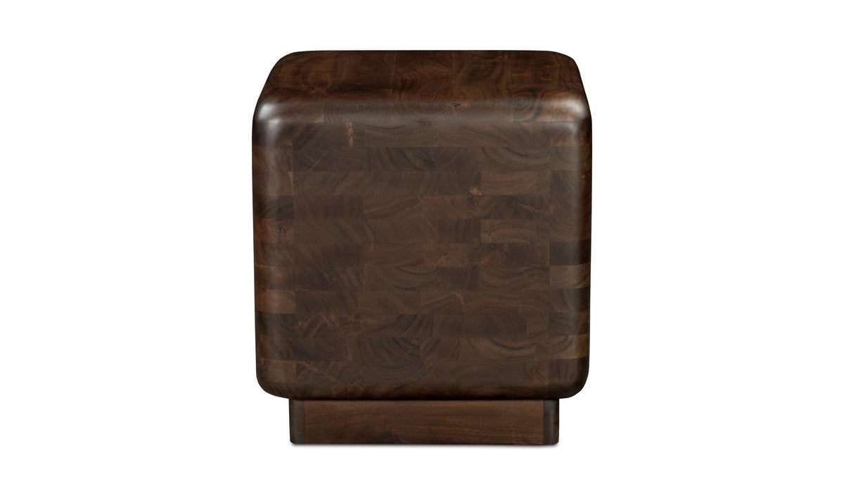 Epping Side Table in Dark Brown — acacia wood, 20" × 20"