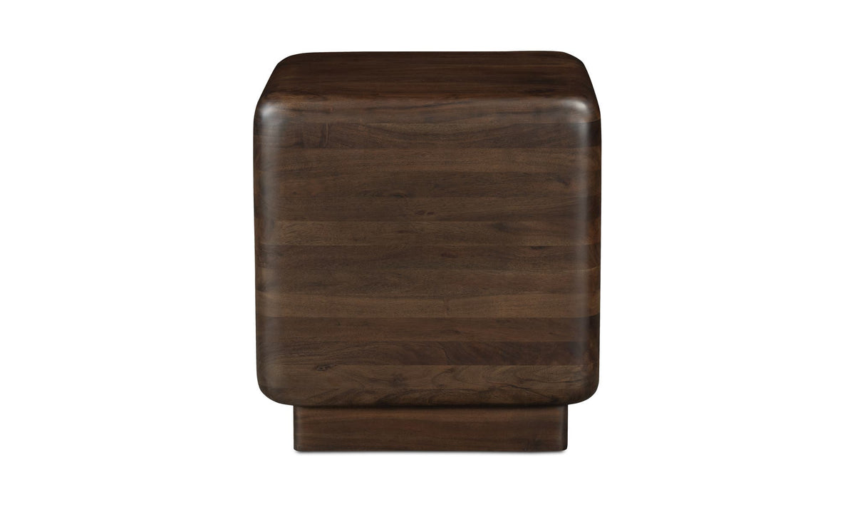 Epping Side Table in Dark Brown — side profile