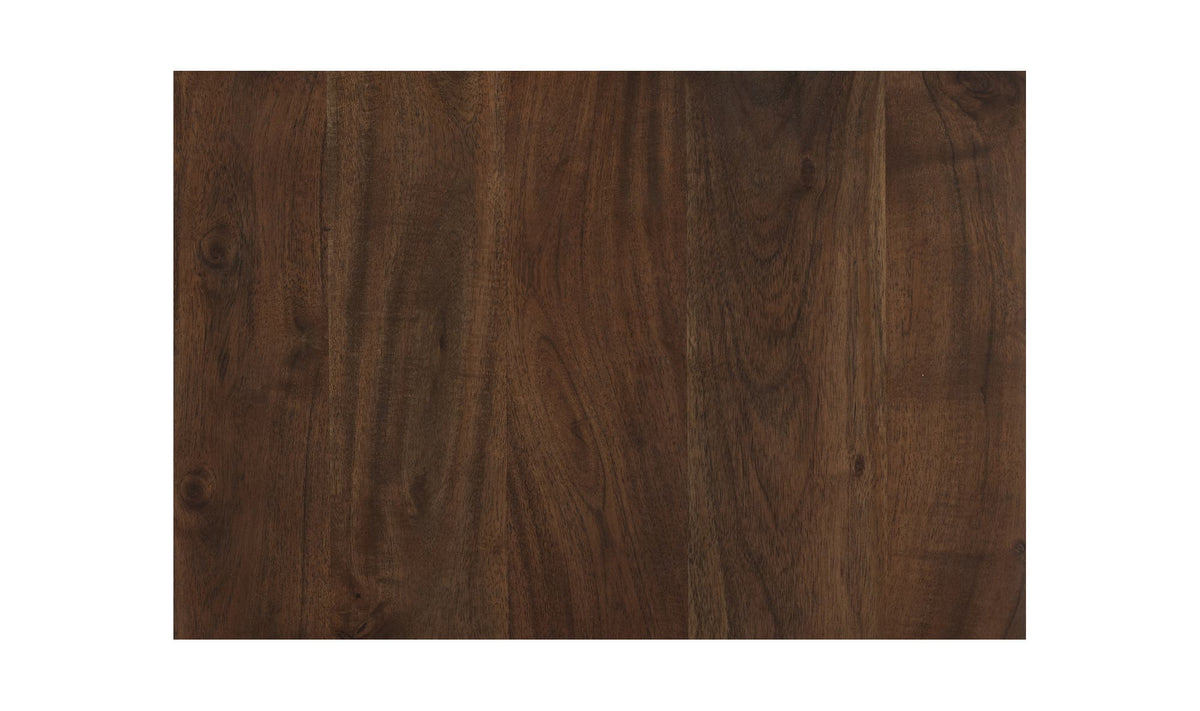 Epping Side Table in Dark Brown — acacia wood detail