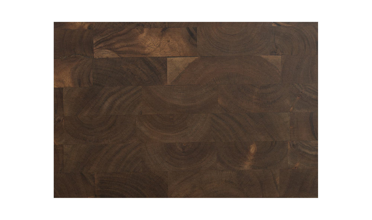 Epping Side Table in Dark Brown — acacia wood detail