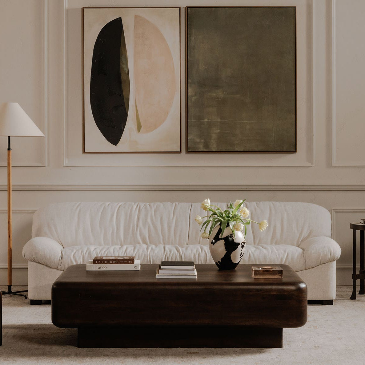 Epping Coffee Table in Dark Brown — styled in a living room