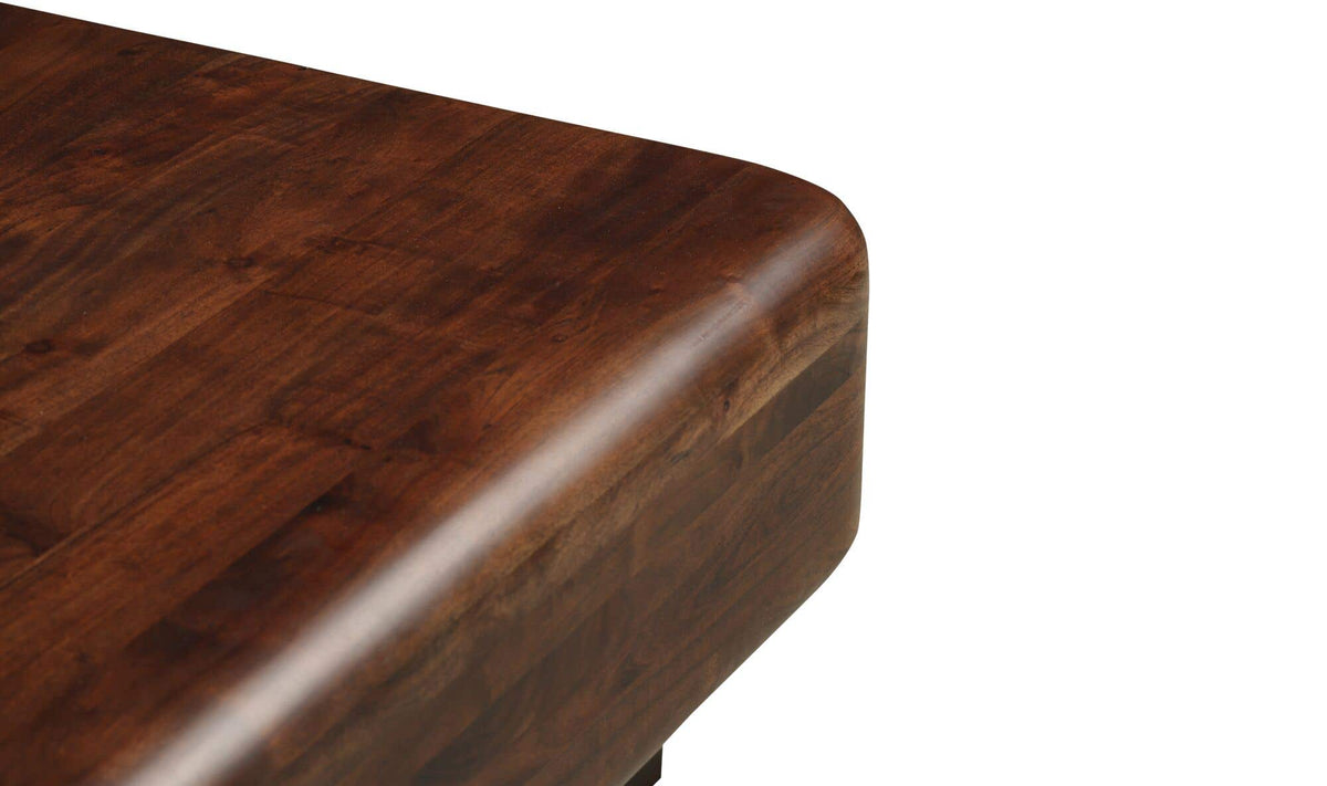 Epping Coffee Table in Dark Brown — acacia wood detail