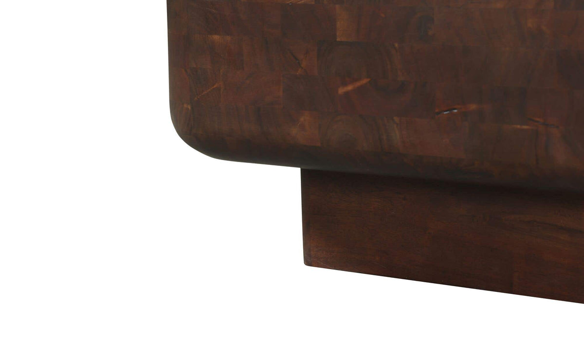 Epping Coffee Table in Dark Brown — acacia wood detail