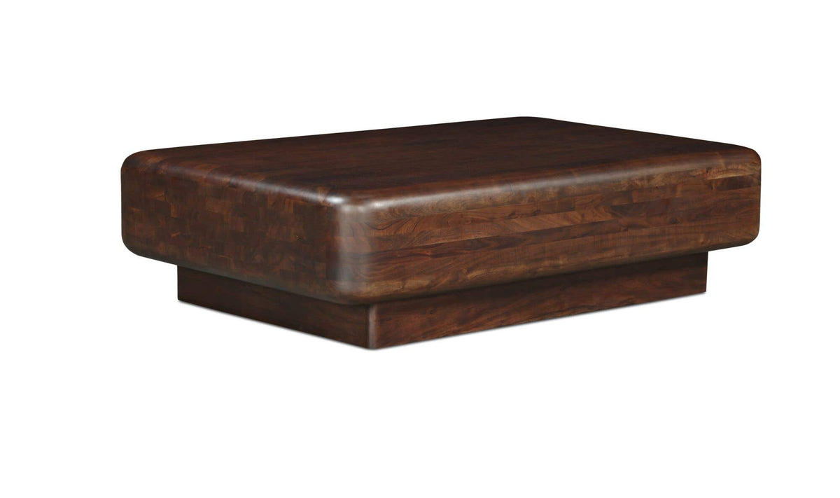 Epping Coffee Table in Dark Brown — three-quarter view