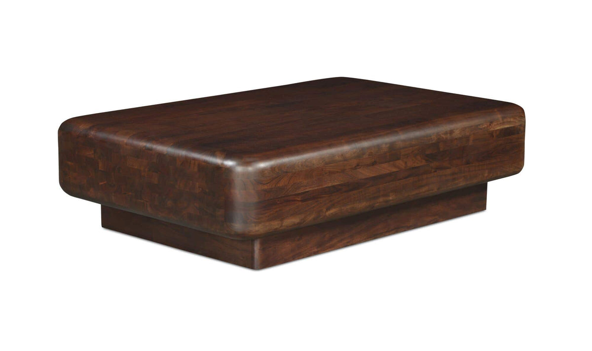 Epping Coffee Table in Dark Brown — acacia wood detail