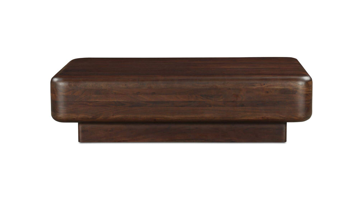 Epping Coffee Table in Dark Brown — acacia wood, 60" × 40"