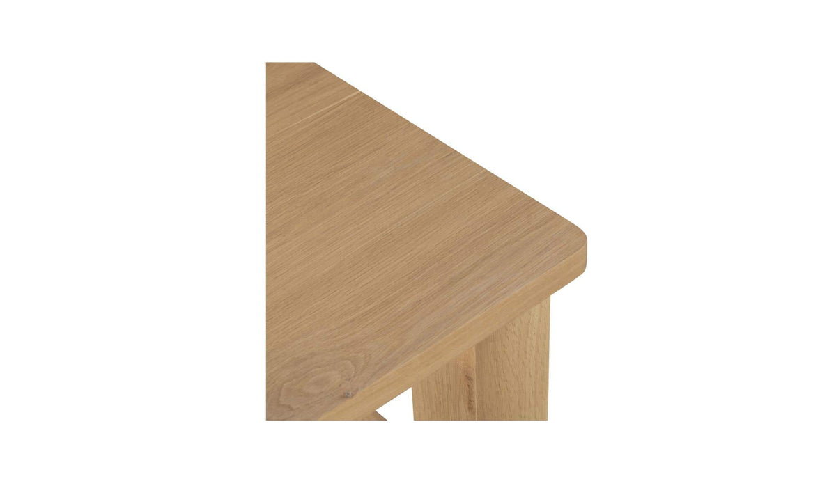 Mendip Side Table in Natural — solid oak detail