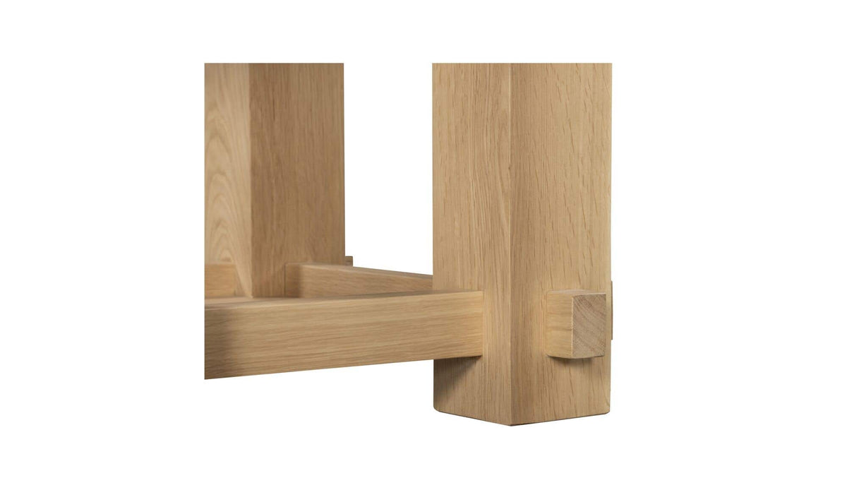 Mendip Side Table in Natural — solid oak detail