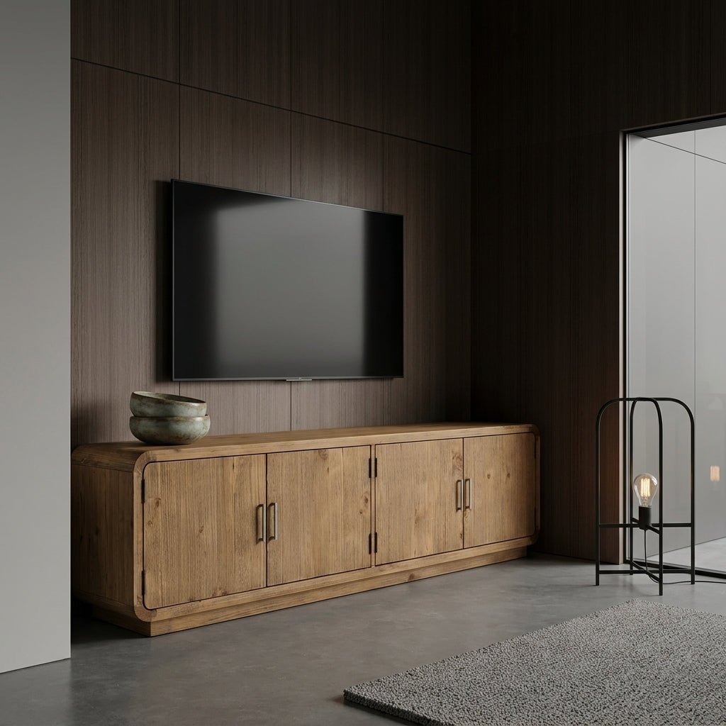 Machala Media Cabinet in Rustic Blonde - Altera
