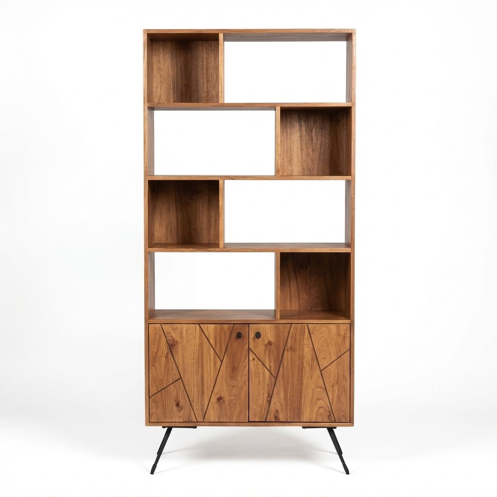 Malacca Bookcase in Acacia Wood - Altera