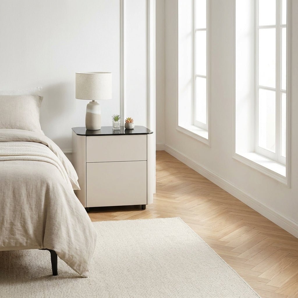 Malaga Two-Drawer Bedside Table - Altera